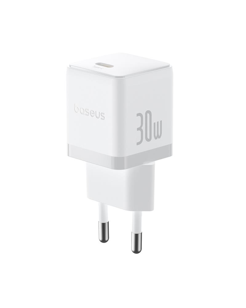 Baseus Palm Fast laddare Wall laddare 30W 1×USB-C EU Moon vit