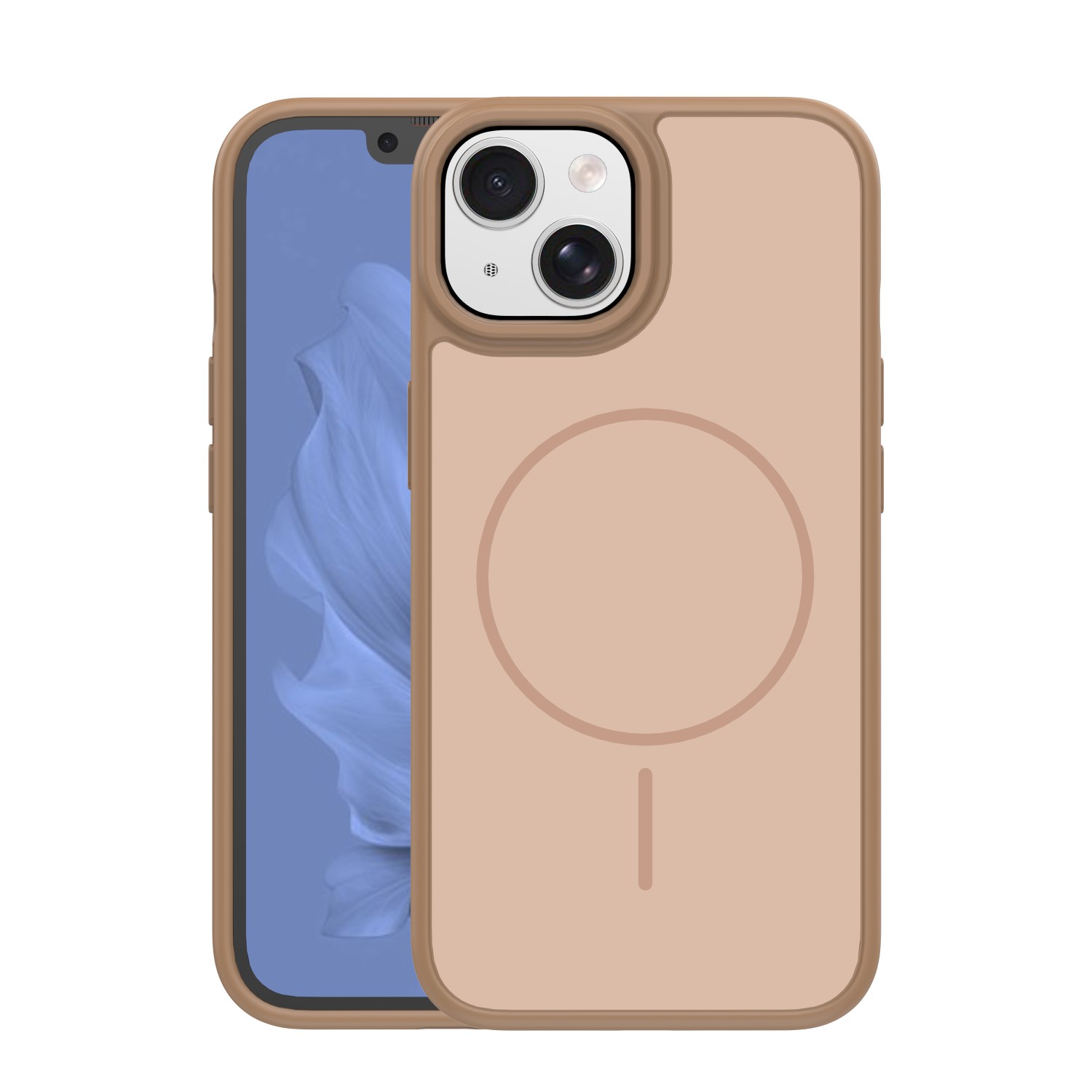 Frame Thin Mag skal för iPhone 13 brun