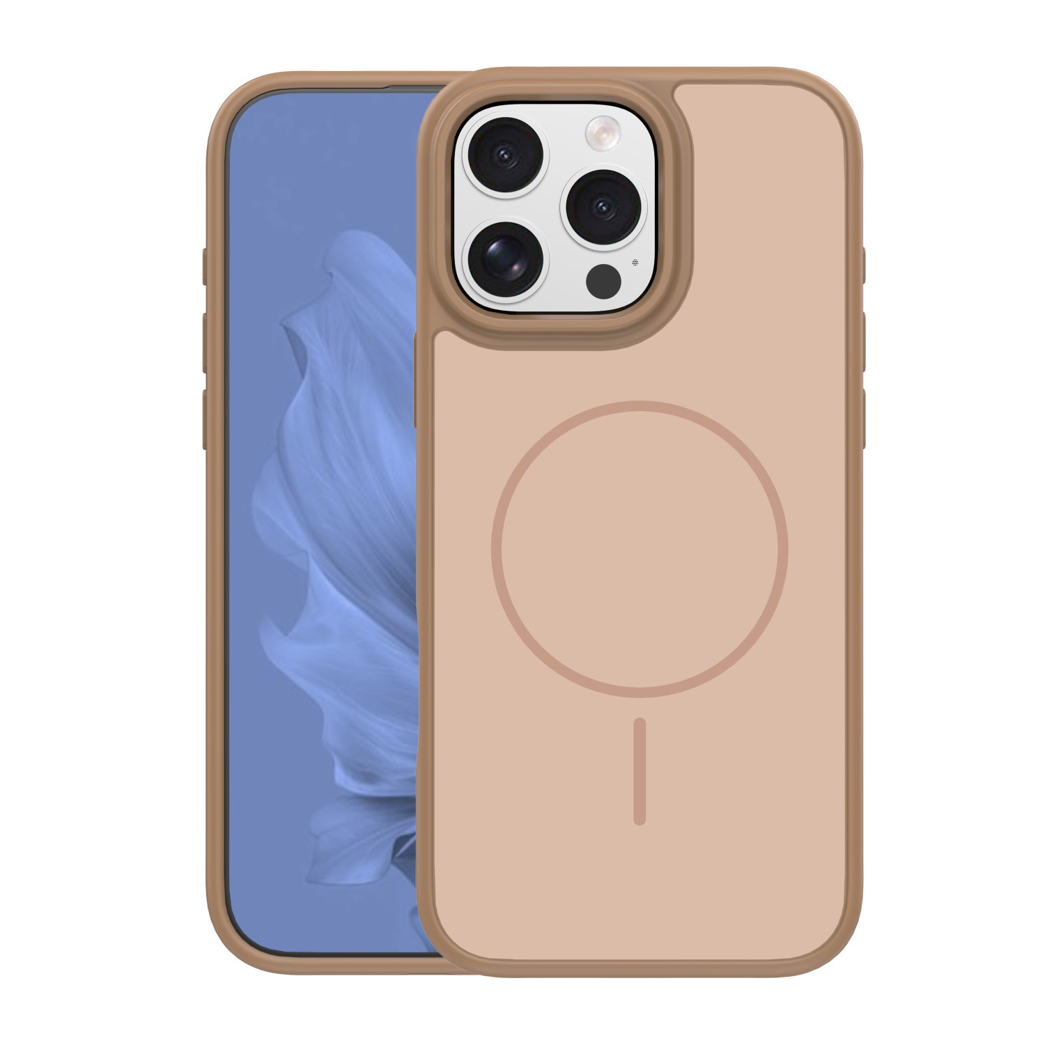 Frame Thin Mag skal för iPhone 16 Pro brun
