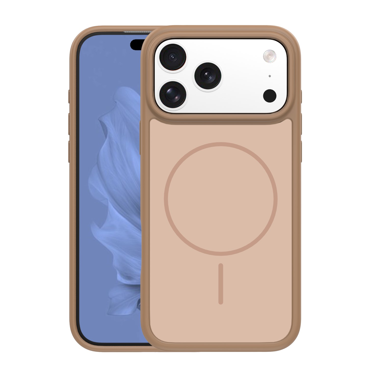 Frame Thin Mag skal för iPhone 17 Pro / 18 Pro brun