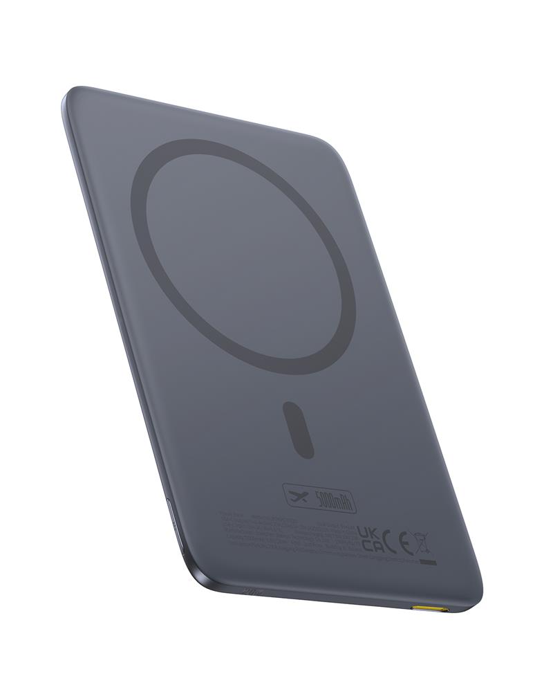 Baseus magnetic powerbank PicoGo AM41 5000mAh 20W ultra slim, with 60w usb-c kabel grå