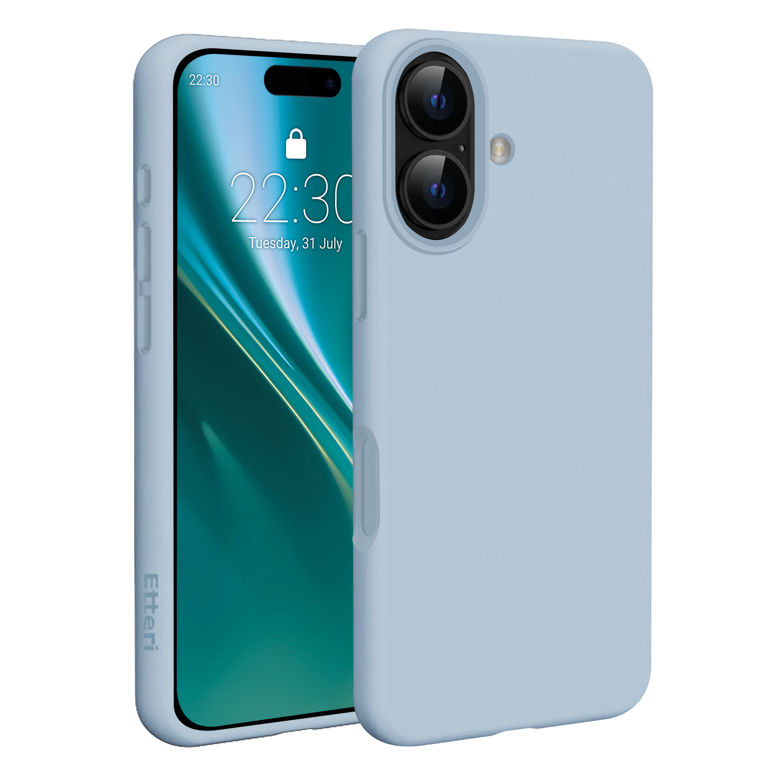 Etteri Silicone Mag skal för iPhone 17 ljusblå