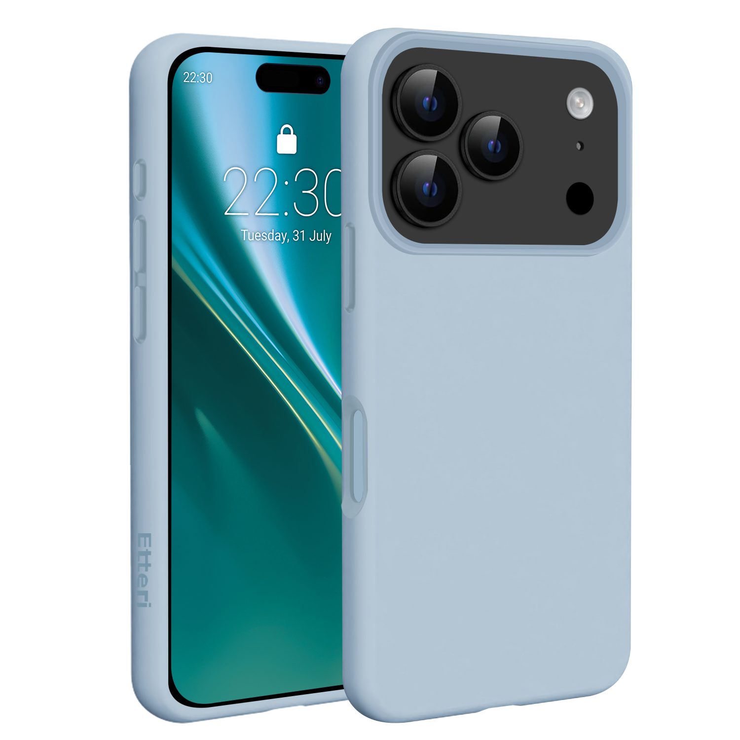Etteri Silicone Mag skal för iPhone 17 Pro Max / 18 Pro Max ljusblå