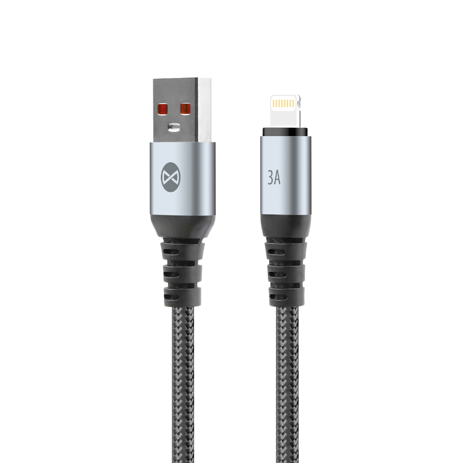 Forever Braix kabel USB - Lightning 1,0 m 3A svart