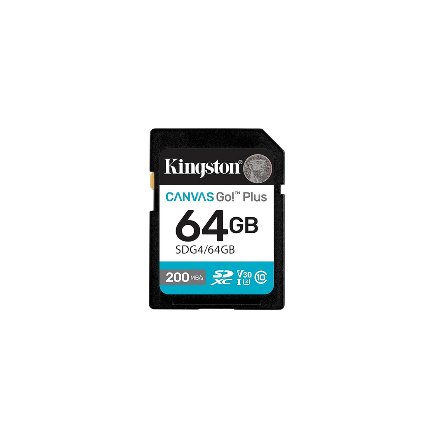 Kingston memory card 64GB SDXC Canvas Go Plus Gen4 200MB / s C10 UHS-I U3 V30