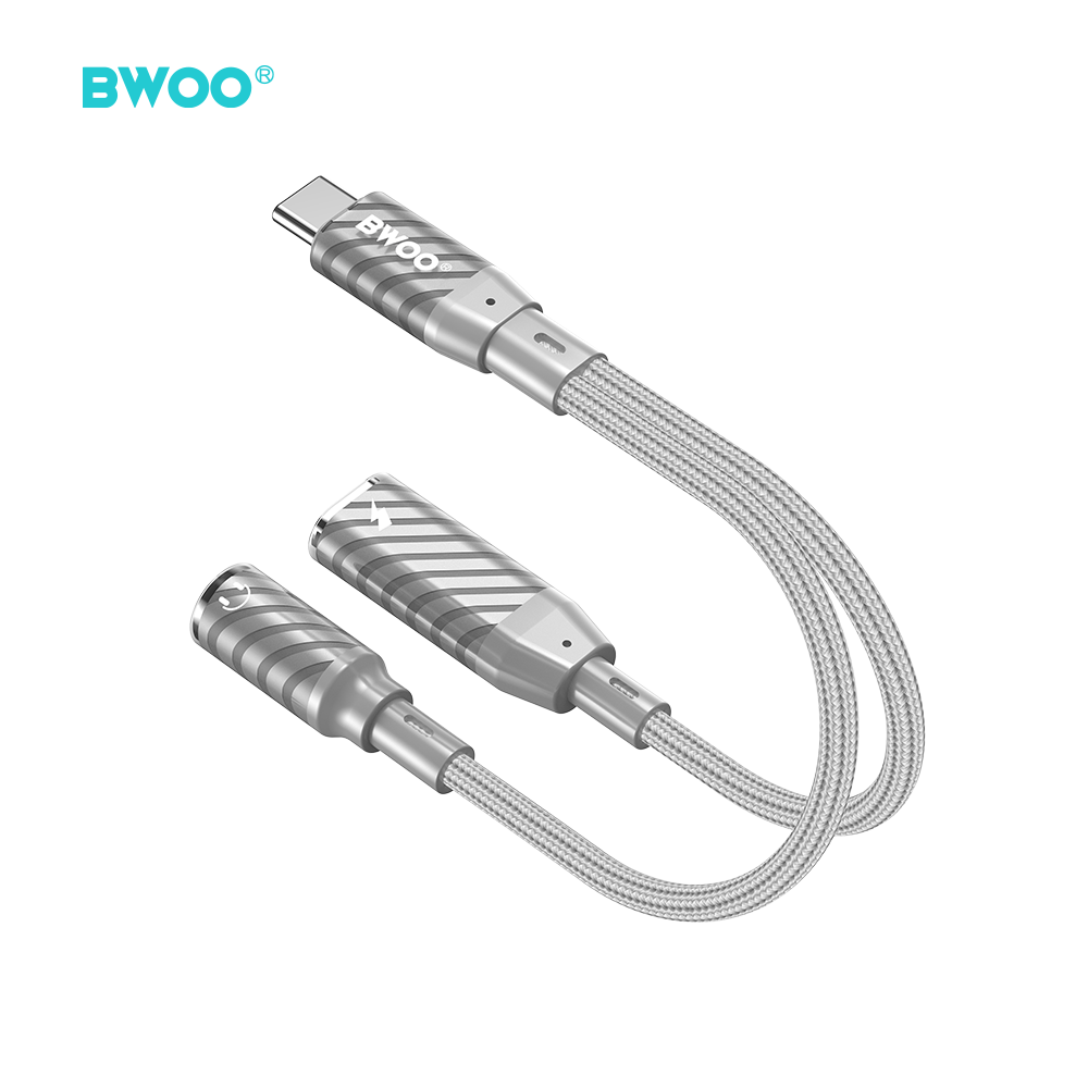 BWOO 2 in 1 Adapter Type C to Type C / 3 5MM Jack BZ67