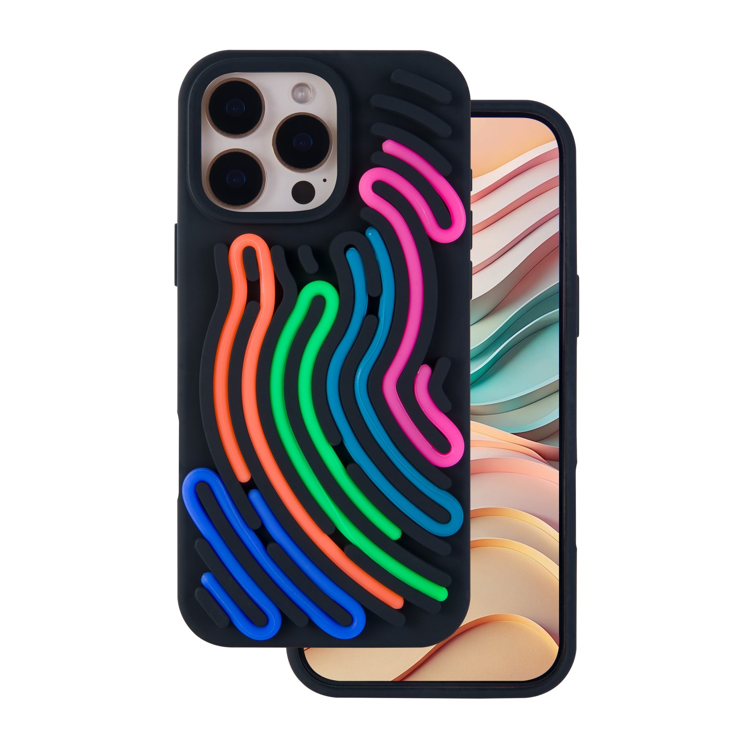 DIY Snake fodral för iPhone 14 Pro svart