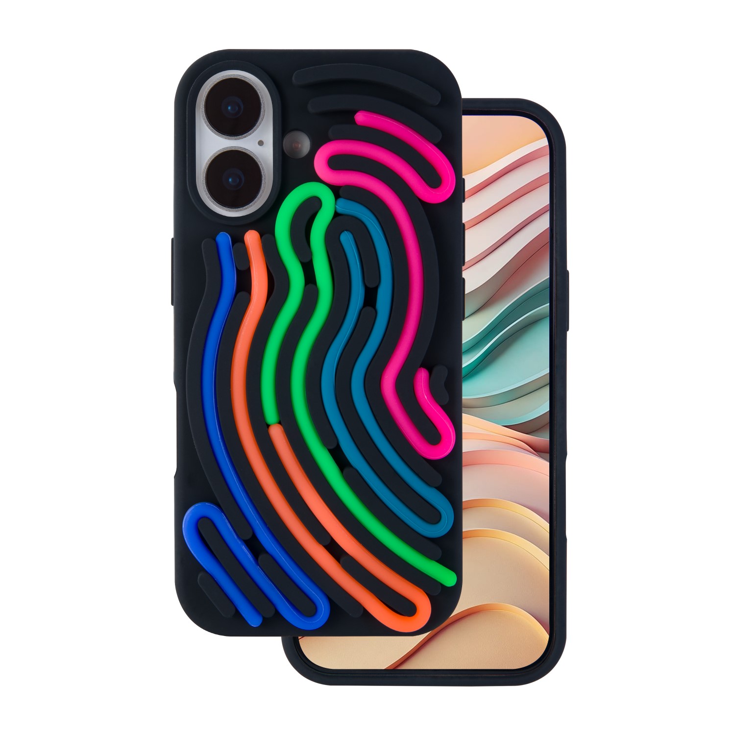 DIY Snake fodral för iPhone 16 svart