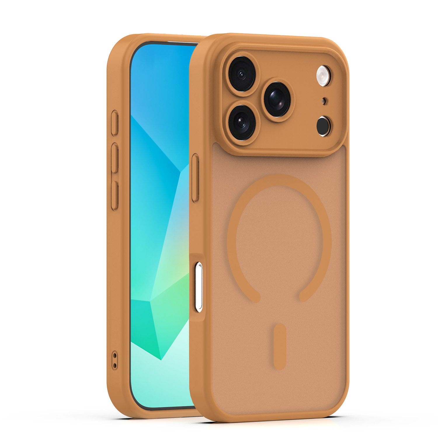 Mag Matt skal för iPhone 17 Pro / 18 Pro brun camera protection