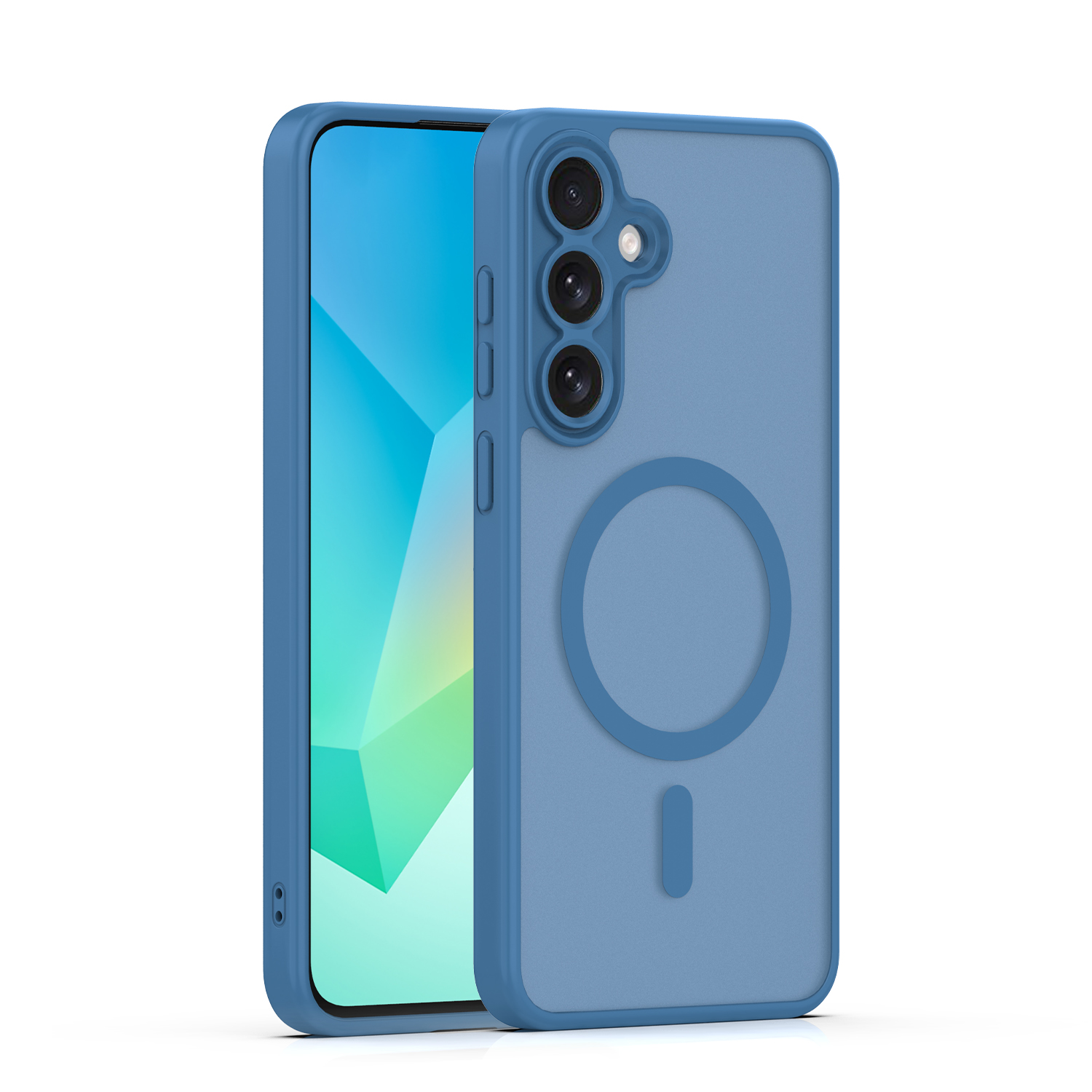 Mag Matt skal för Google Pixel 10 / 10 Pro mörkblå big hole