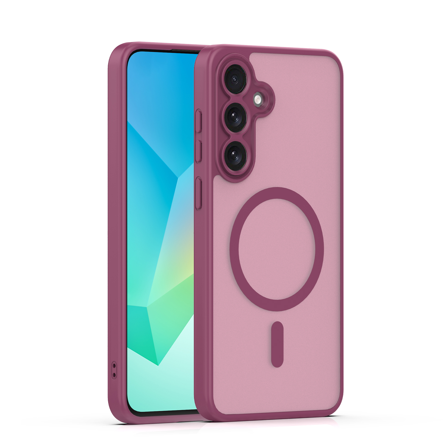 Mag Matt skal för Samsung Galaxy A16 4G / A16 5G / A17 4G / A17 5G / A18 5G maroon big hole