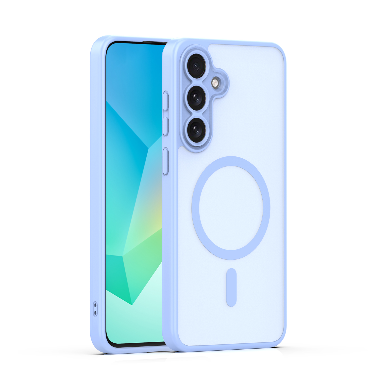 Mag Matt skal för Google Pixel 10A ljusblå big hole