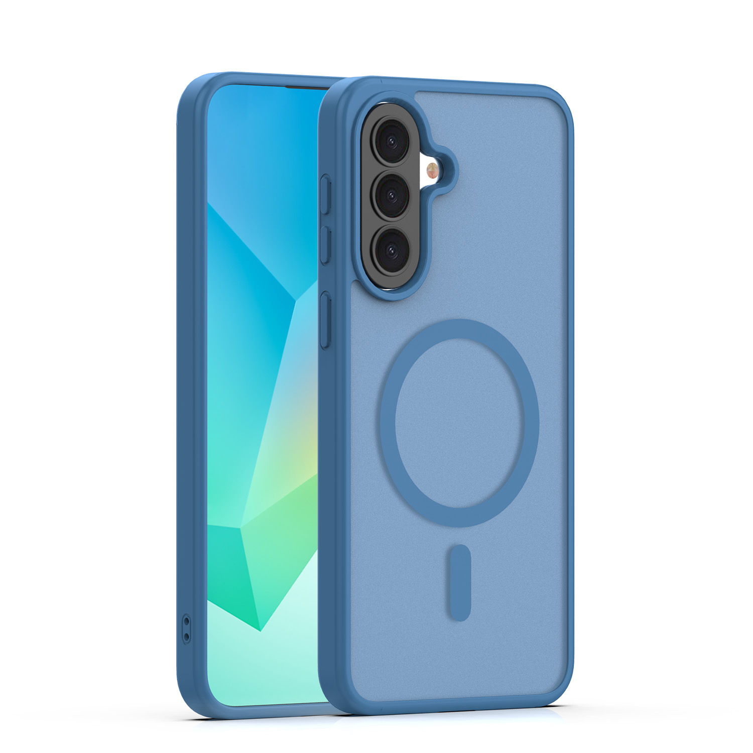 Mag Matt skal för Samsung Galaxy A57 mörkblå big hole