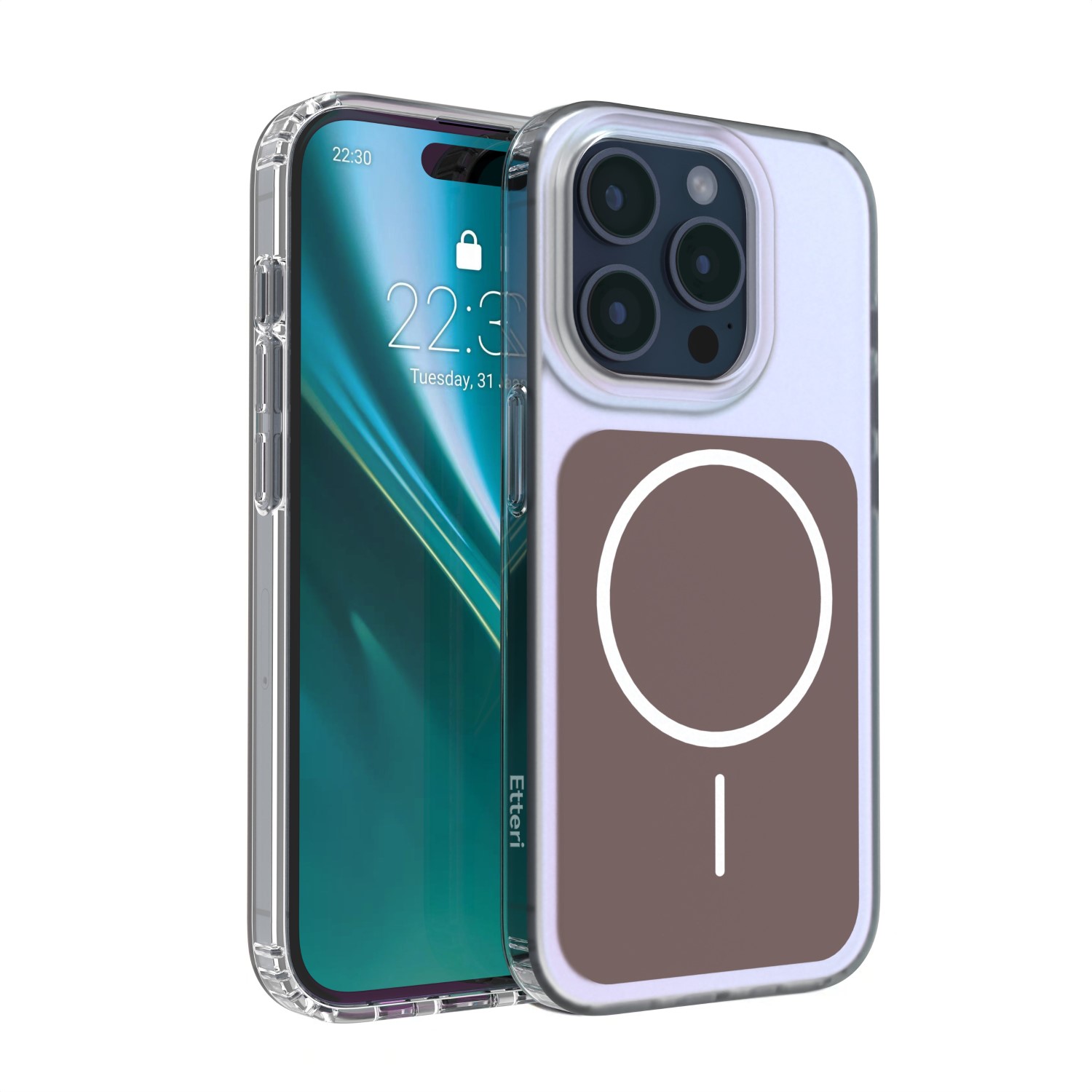 Etteri Hidden Pearl skal för iPhone 15 Pro brun