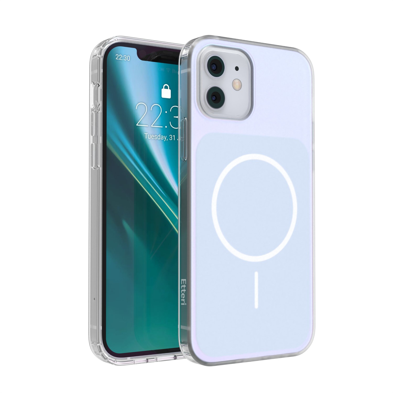 Etteri Hidden Pearl skal för iPhone 12 / 12 Pro ljusblå