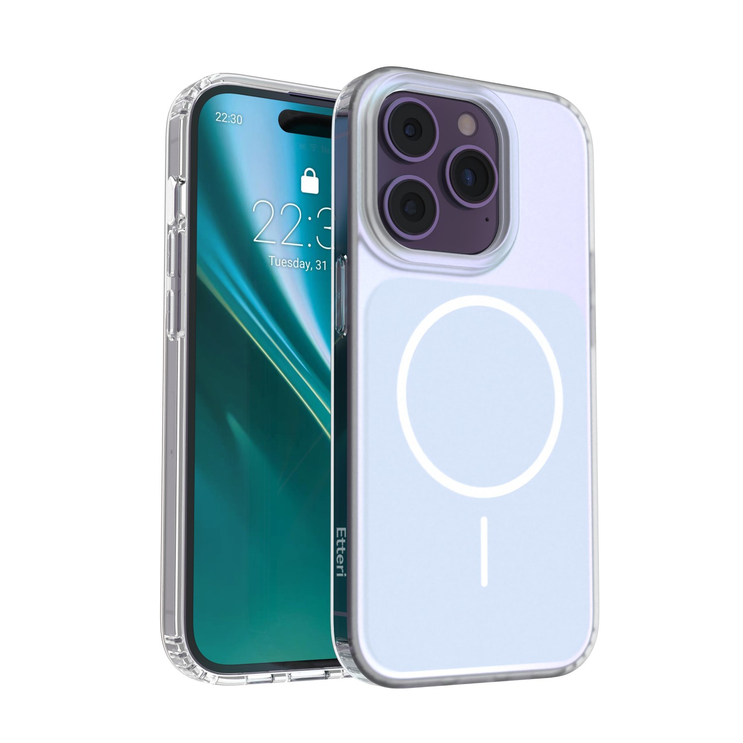 Etteri Hidden Pearl skal för iPhone 14 Pro ljusblå