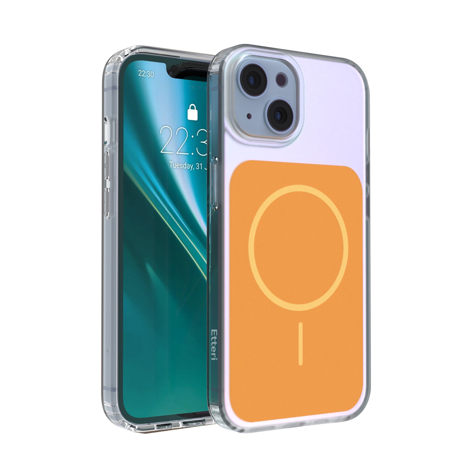 Etteri Hidden Pearl skal för iPhone 13 orange