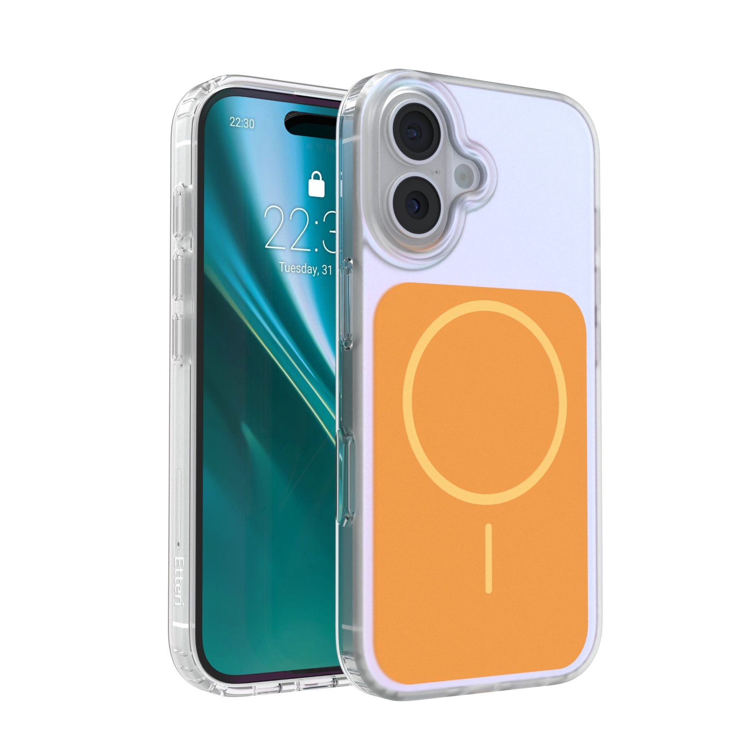 Etteri Hidden Pearl skal för iPhone 16 orange