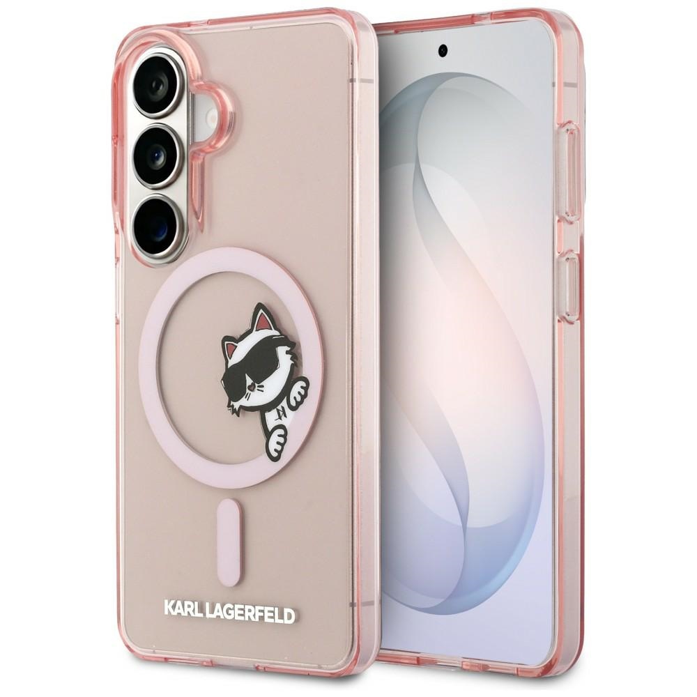 Karl Lagerfeld fodral IML Peekaboo Choupette MagSafe för Samsung Galaxy S26 rosa