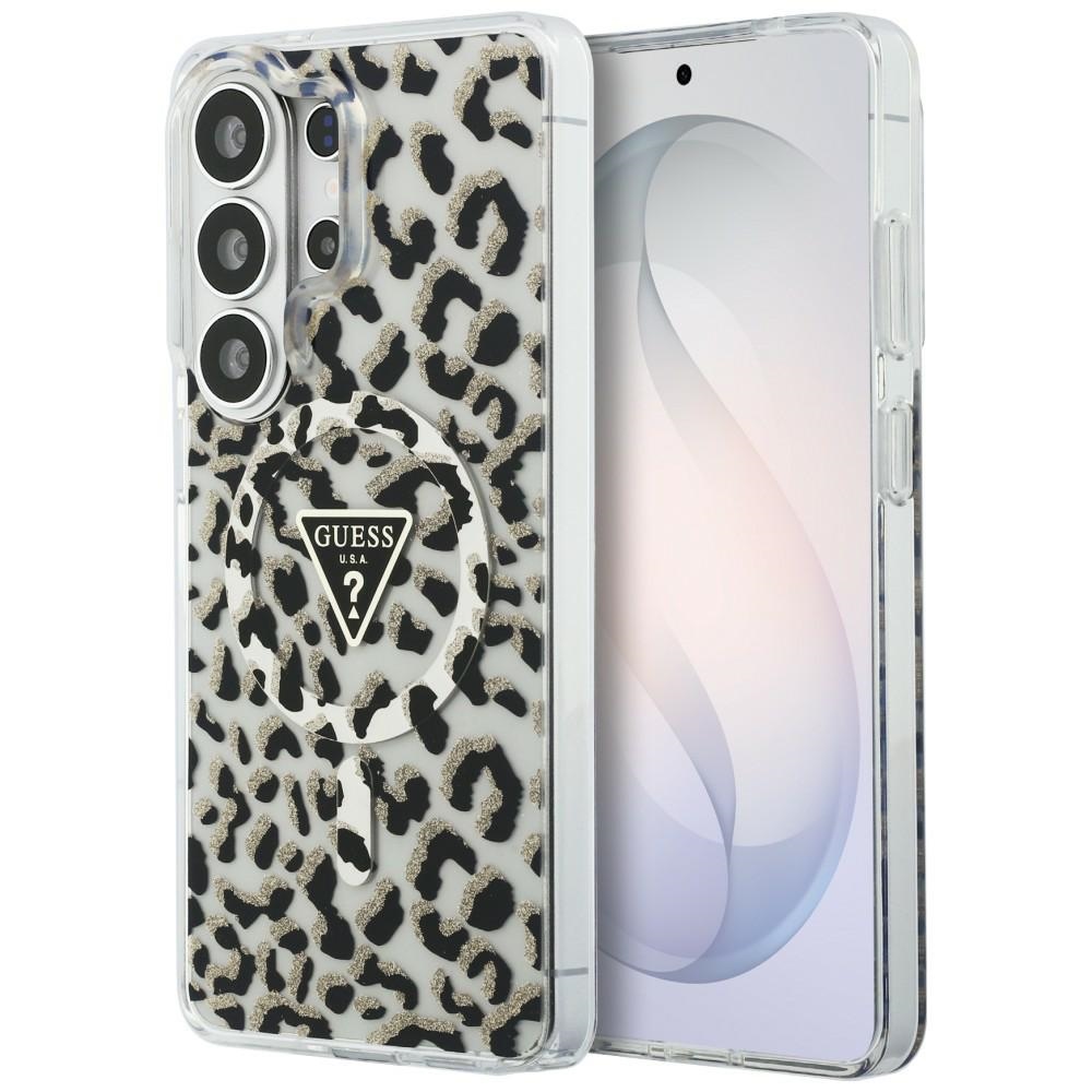 Guess fodral IML Leopard Print Triangle MagSafe för Samsung Galaxy S26 Ultra svart