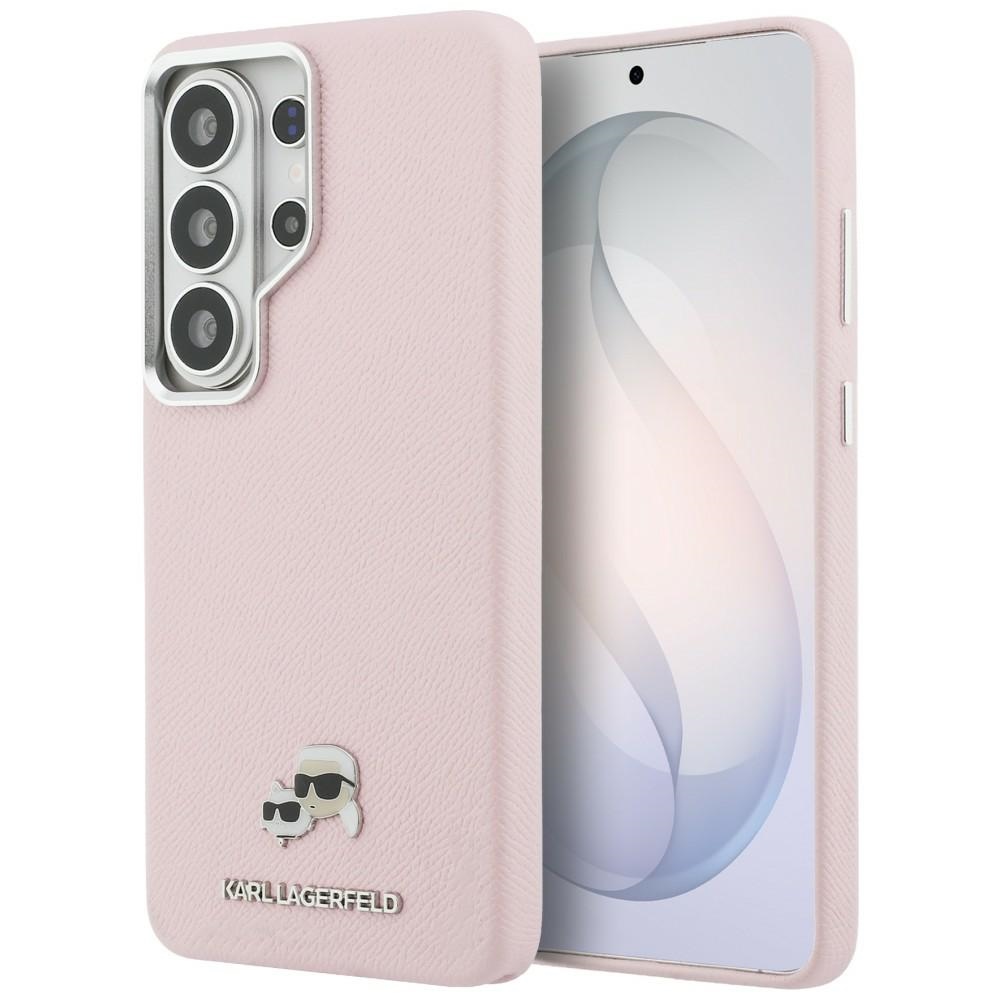 Karl Lagerfeld fodral Saffiano KC Metal Logo MagSafe för Samsung Galaxy S26 Ultra rosa