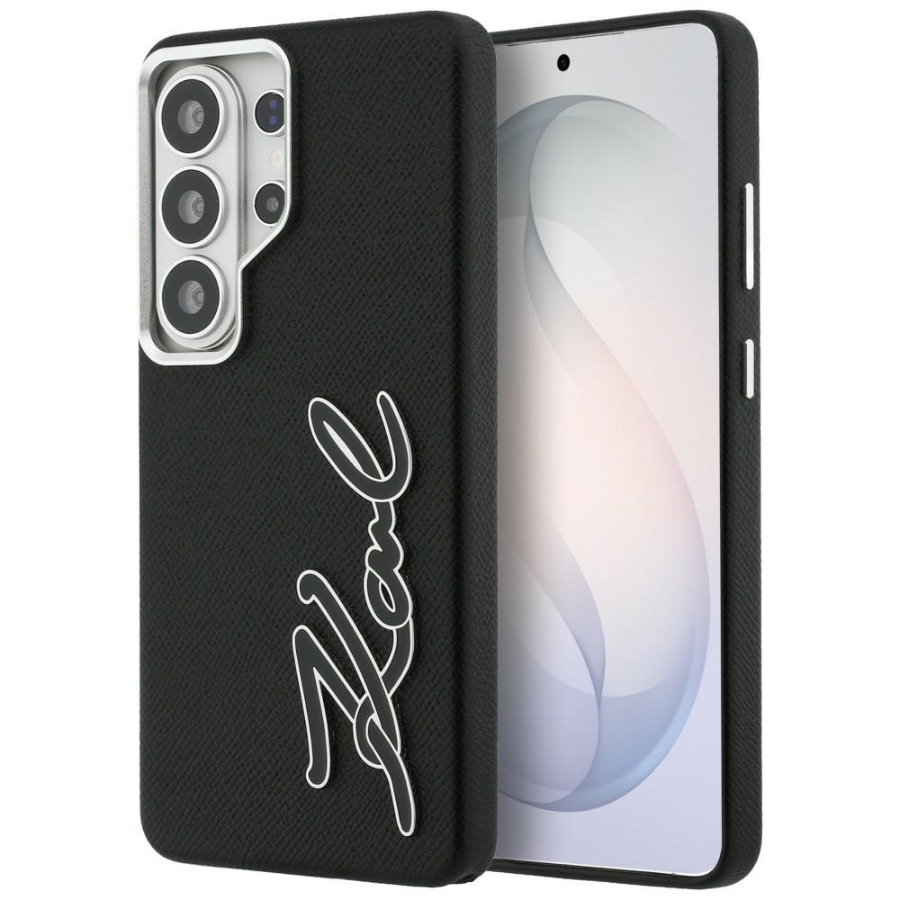 Karl Lagerfeld fodral Grained Signature Metal Resin Logo för Samsung Galaxy S26 Ultra svart