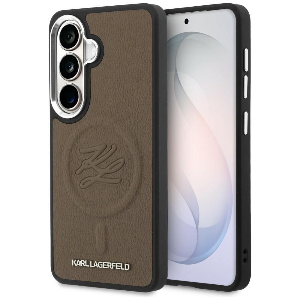 Karl Lagerfeld fodral Embossed Ring Initials MagSafe för Samsung Galaxy S26 Plus brun