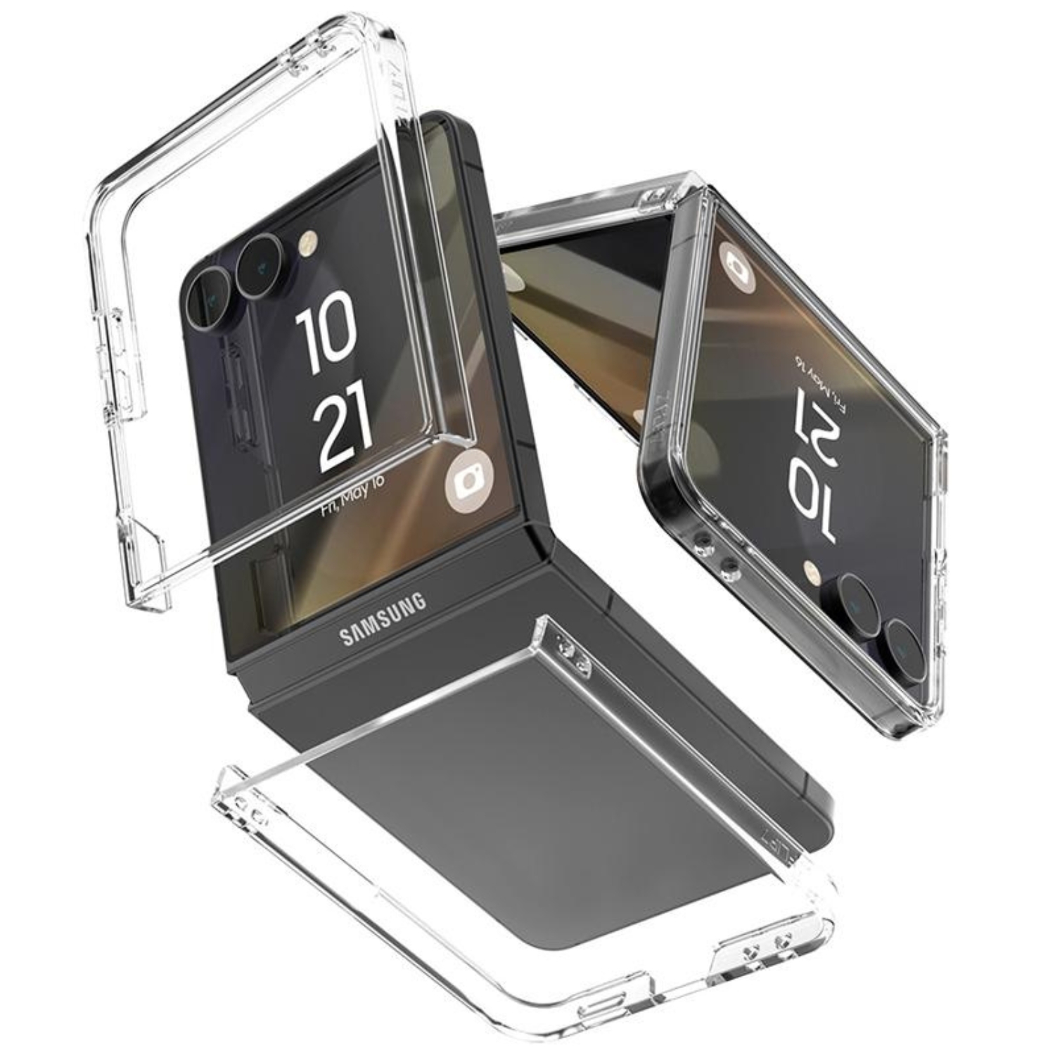 Mercury Hard PC fodral för Samsung Galaxy Z Flip7 transparent