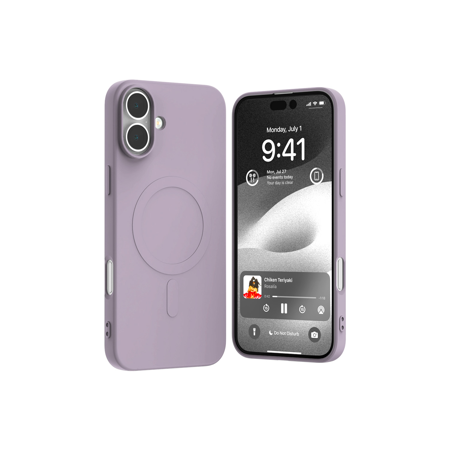 Mercury Semi-Silicon MagSafe fodral för iPhone 16 Plus lilac lila