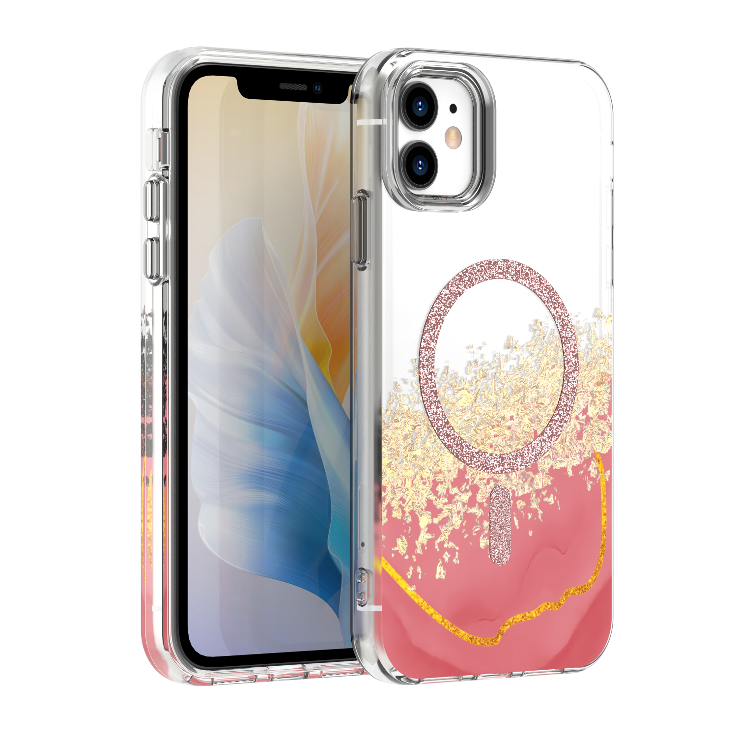 Epoxy Mag skal för iPhone 11 rosa