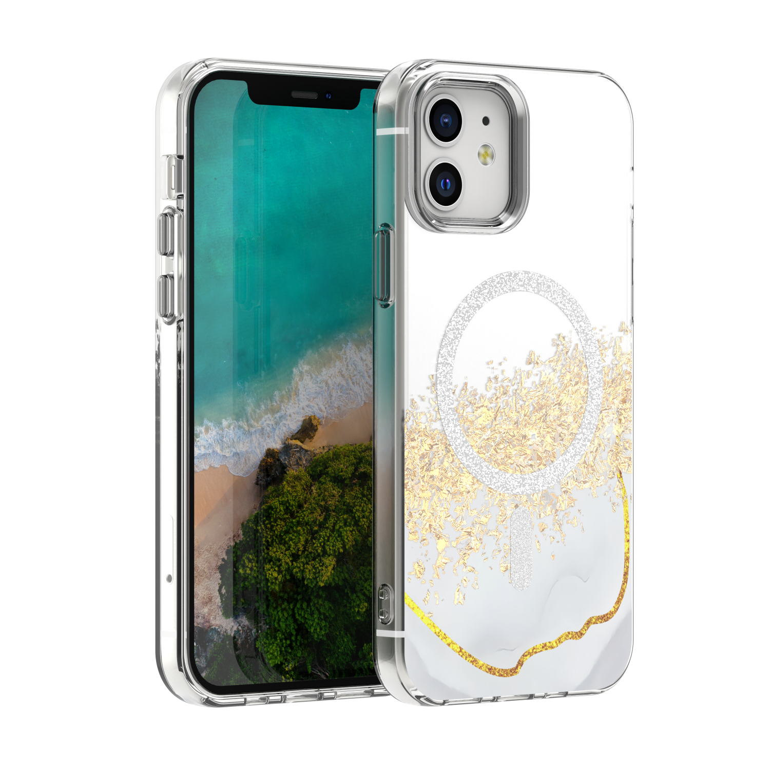 Epoxy Mag skal för iPhone 12 / 12 Pro vit