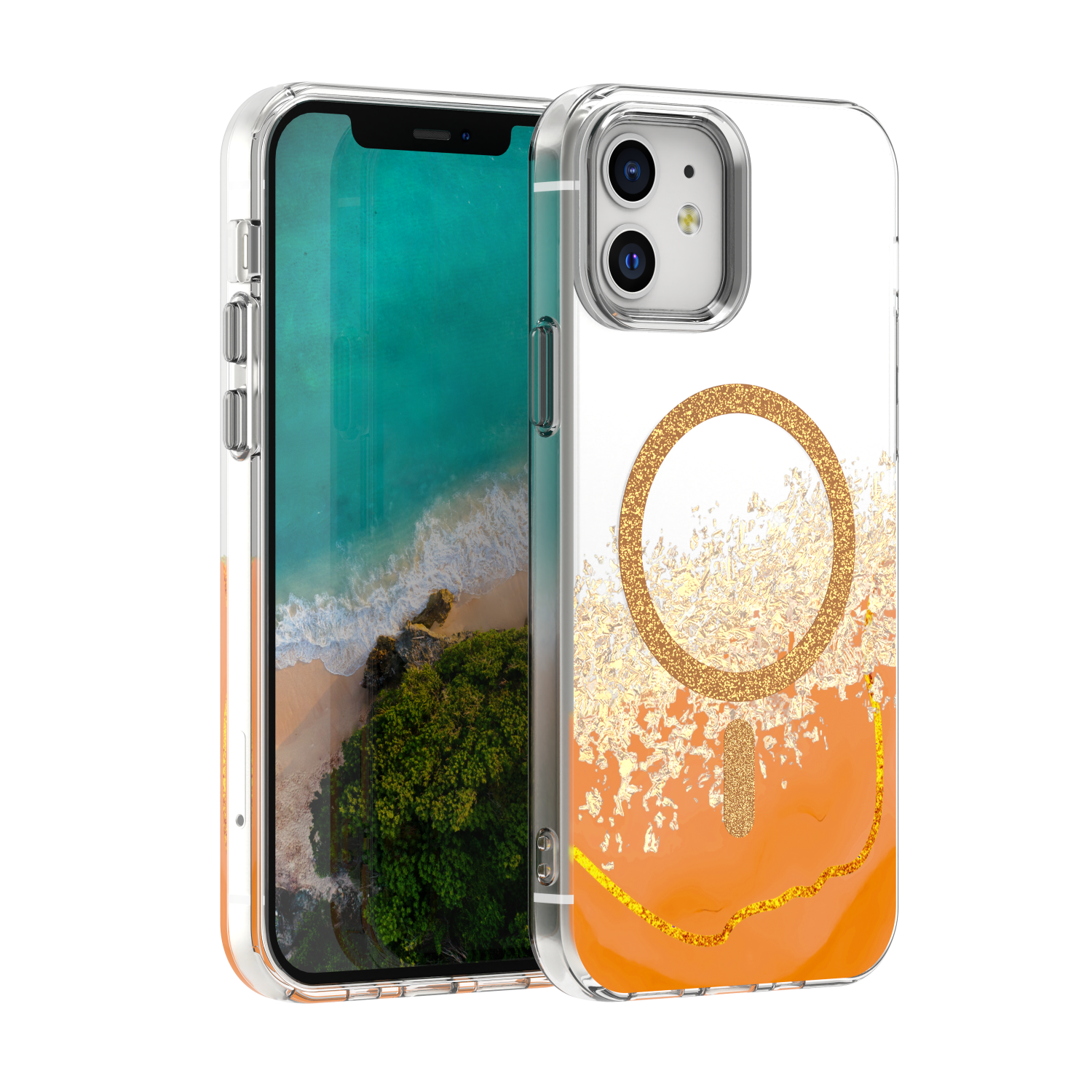 Epoxy Mag skal för iPhone 12 / 12 Pro orange