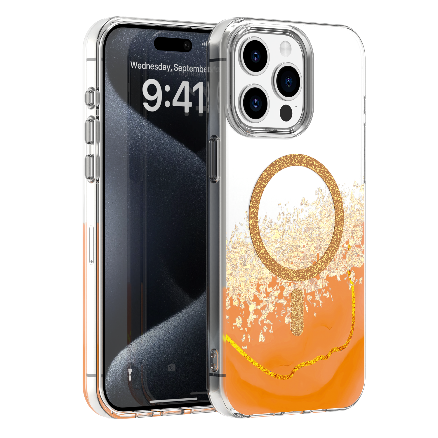 Epoxy Mag skal för iPhone 14 Pro orange