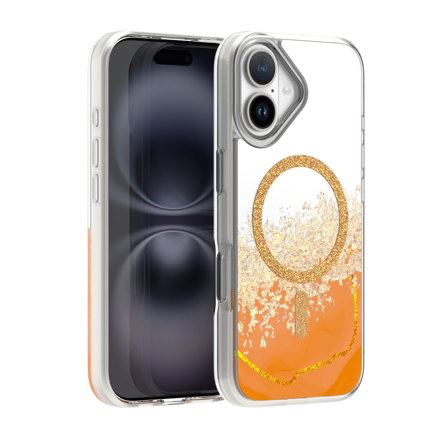 Epoxy Mag skal för iPhone 16 orange