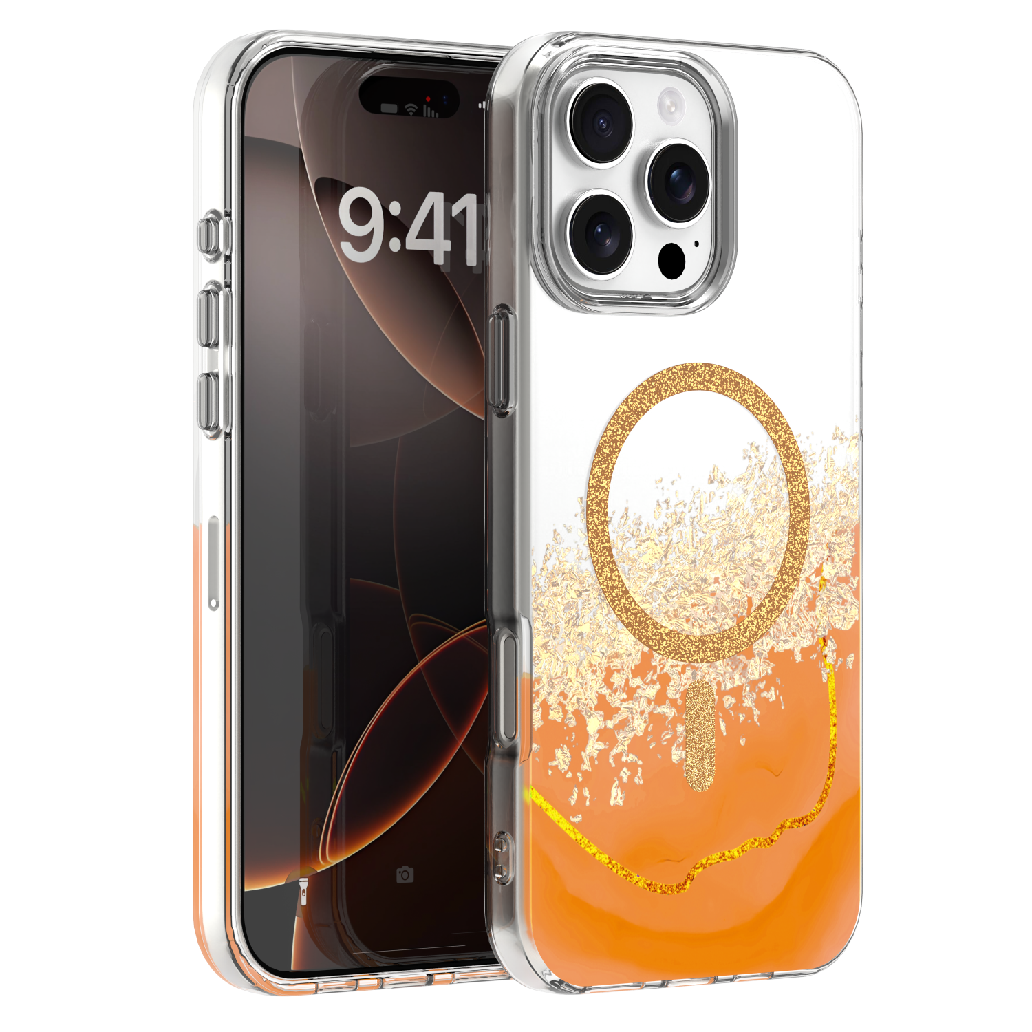 Epoxy Mag skal för iPhone 16 Pro orange