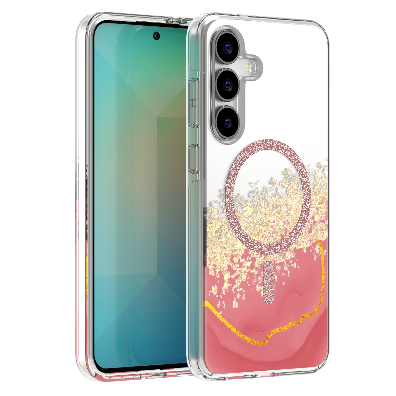 Epoxy Mag skal för Samsung Galaxy S25 FE rosa