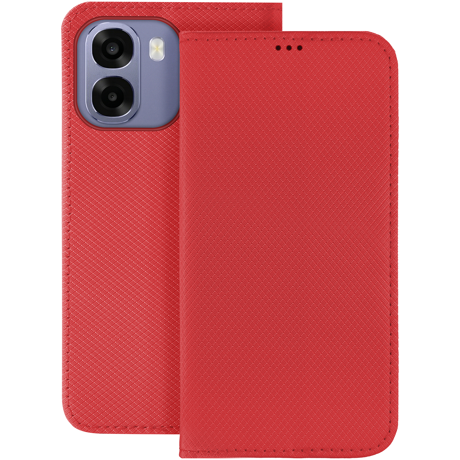 Smart Magnet fodral för Oppo A6 4G / A6 5G / A6X 4G / A6X 5G / A6S 4G / A6S 5G Global röd