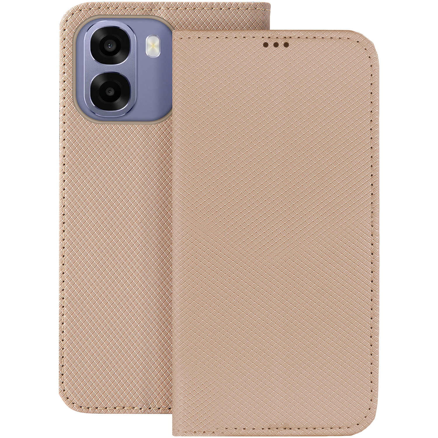Smart Magnet fodral för Oppo A6 4G / A6 5G / A6X 4G / A6X 5G / A6S 4G / A6S 5G Global guld