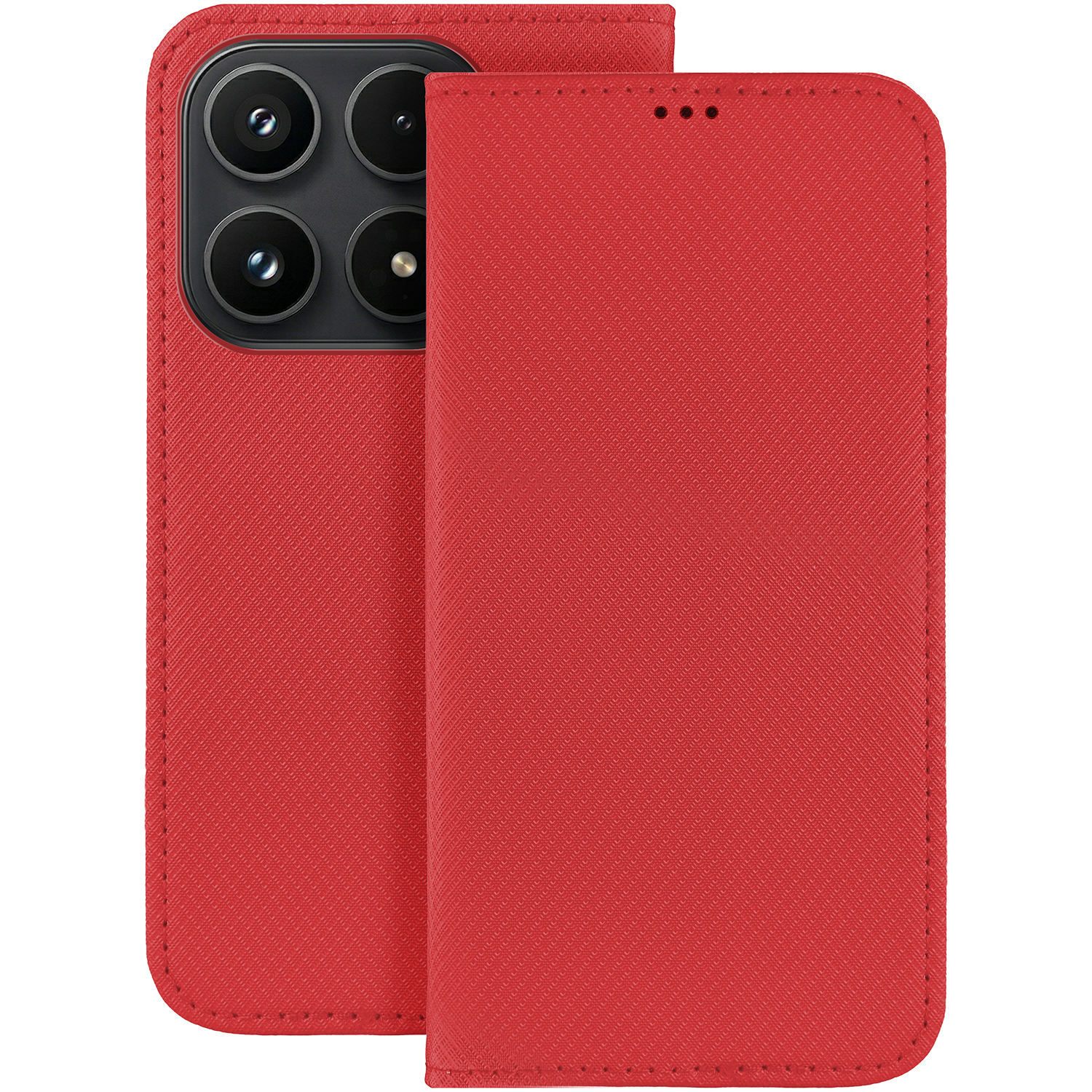 Smart Magnet fodral för Xiaomi 17 röd