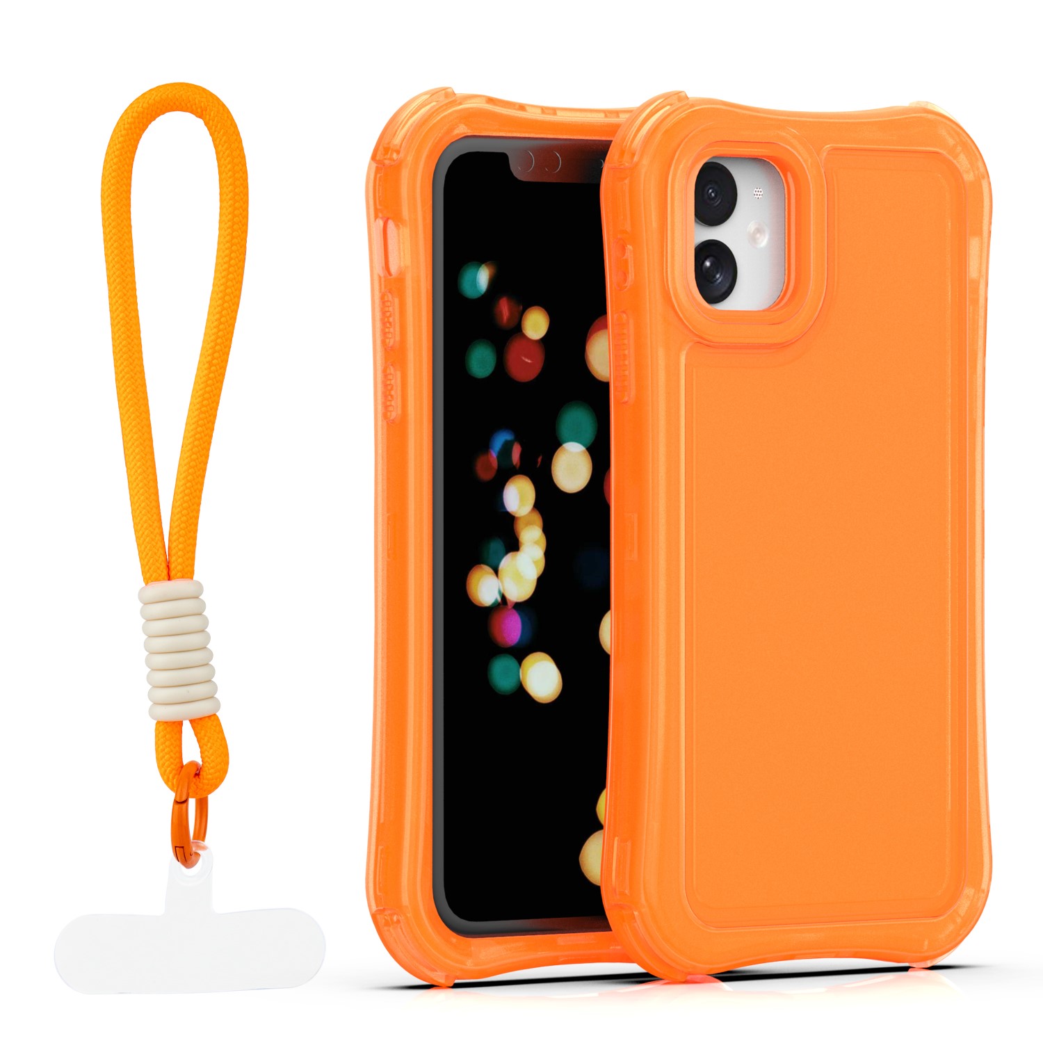 Safepop skal with strap för iPhone 11 orange