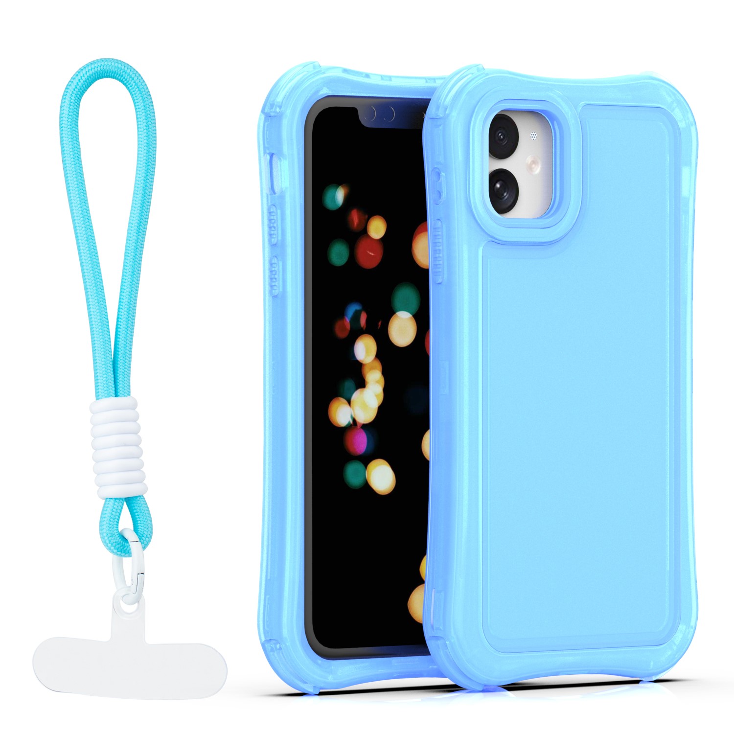 Safepop skal with strap för iPhone 11 blå