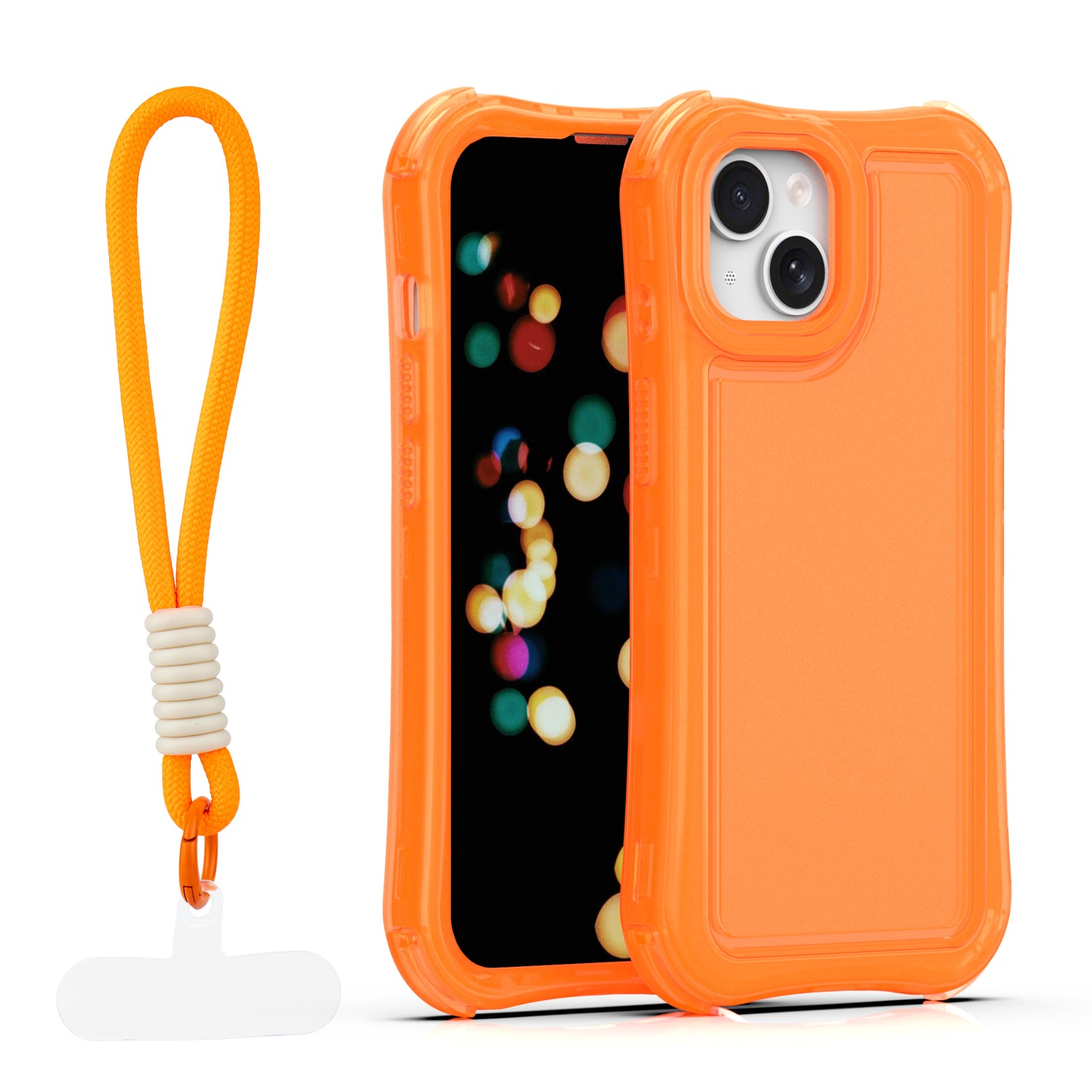 Safepop skal with strap för iPhone 14 orange