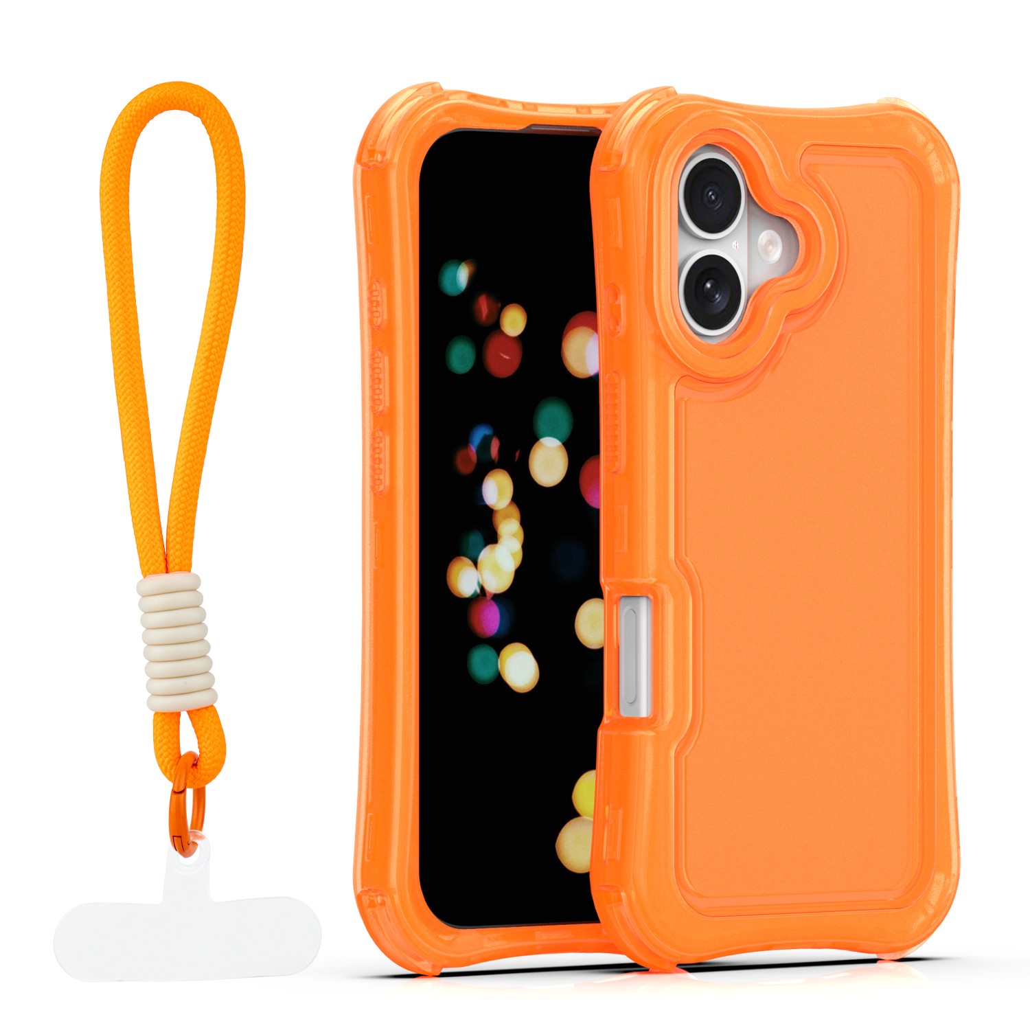 Safepop skal with strap för iPhone 17 orange