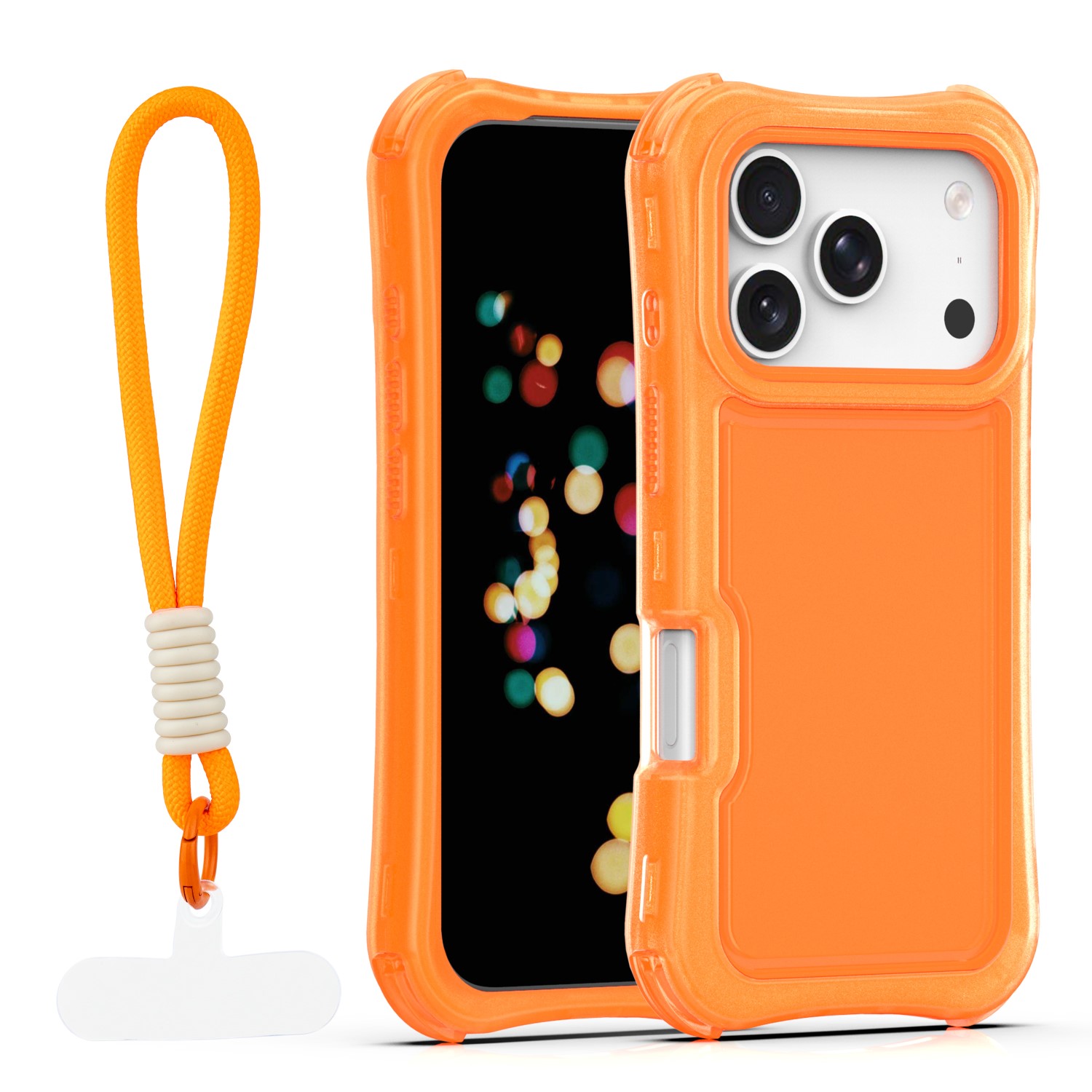 Safepop skal with strap för iPhone 17 Pro orange