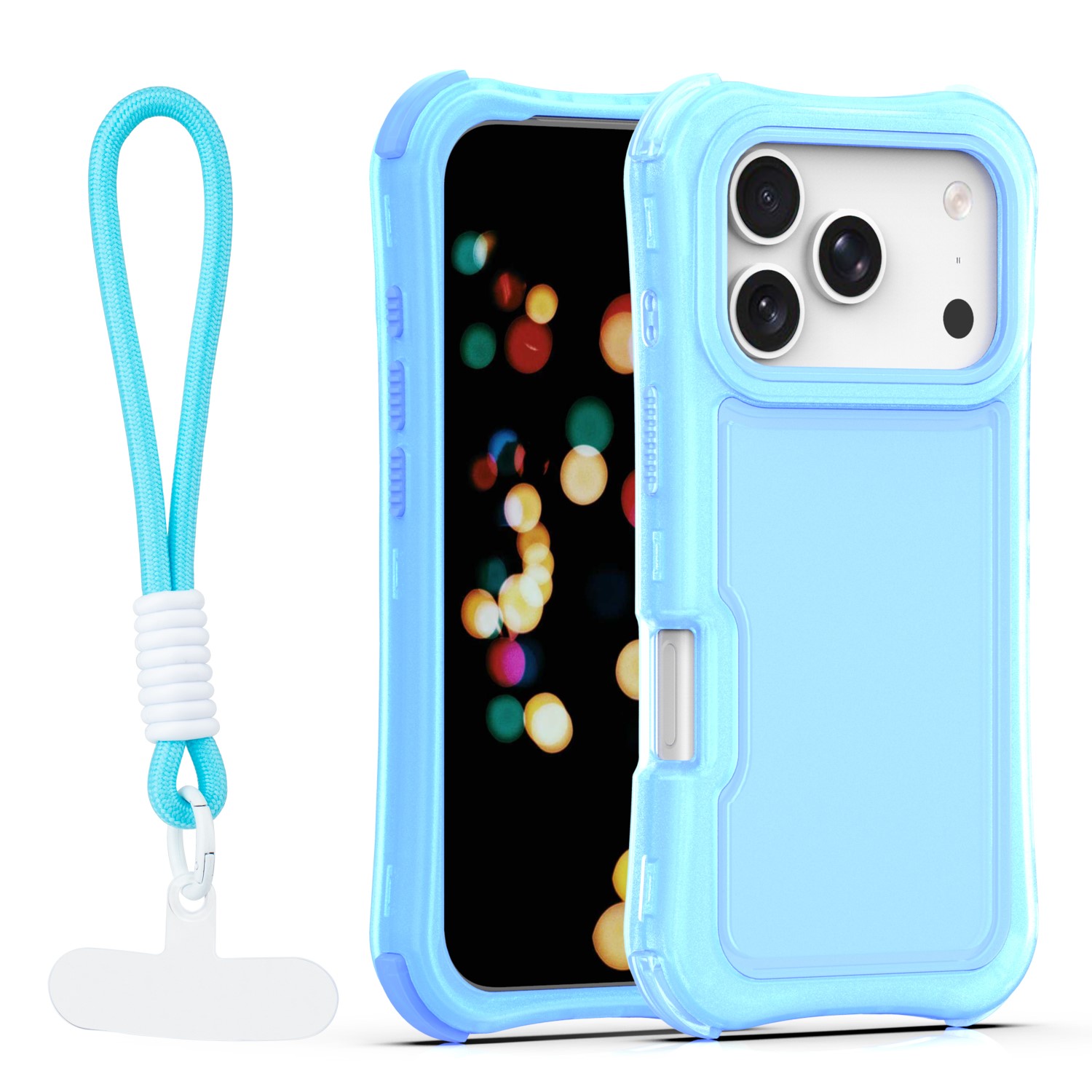 Safepop skal with strap för iPhone 17 Pro blå