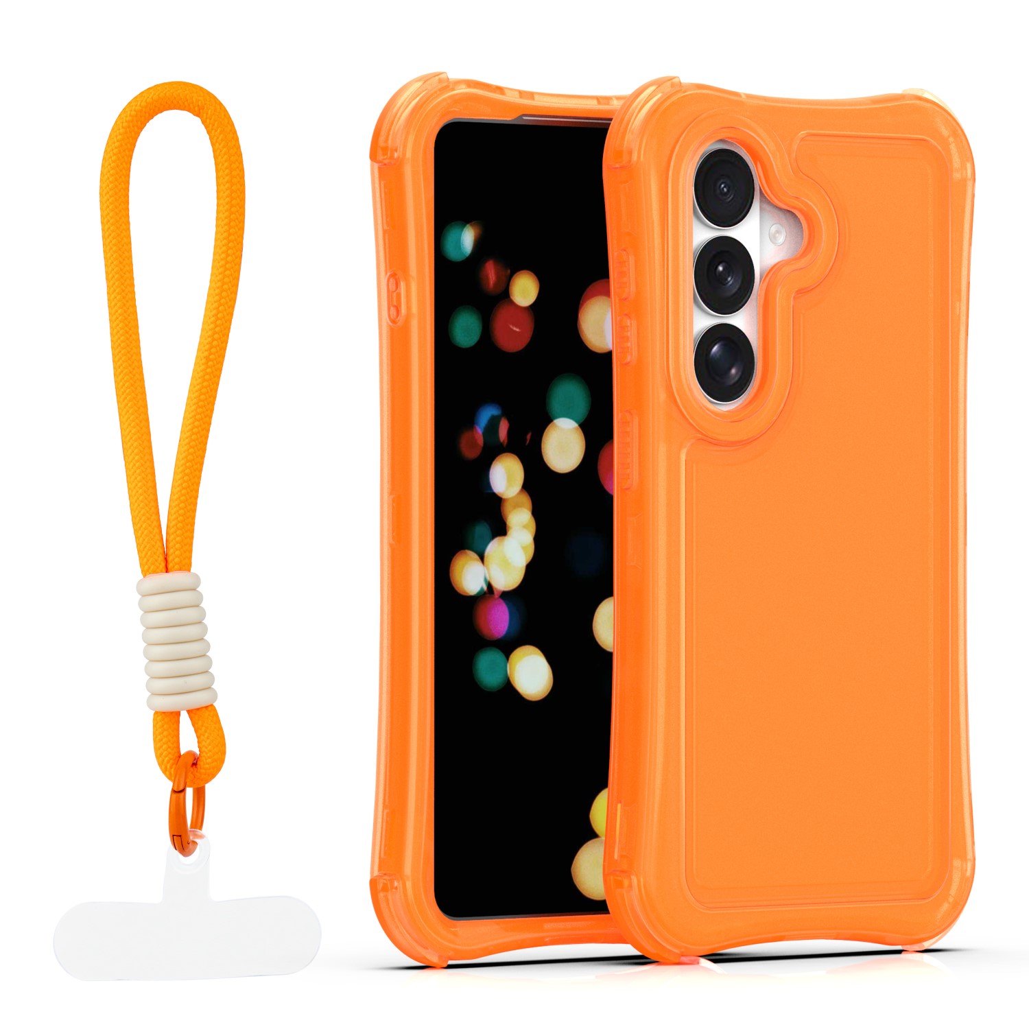 Safepop skal with strap för Samsung Galaxy S24 / S25 orange
