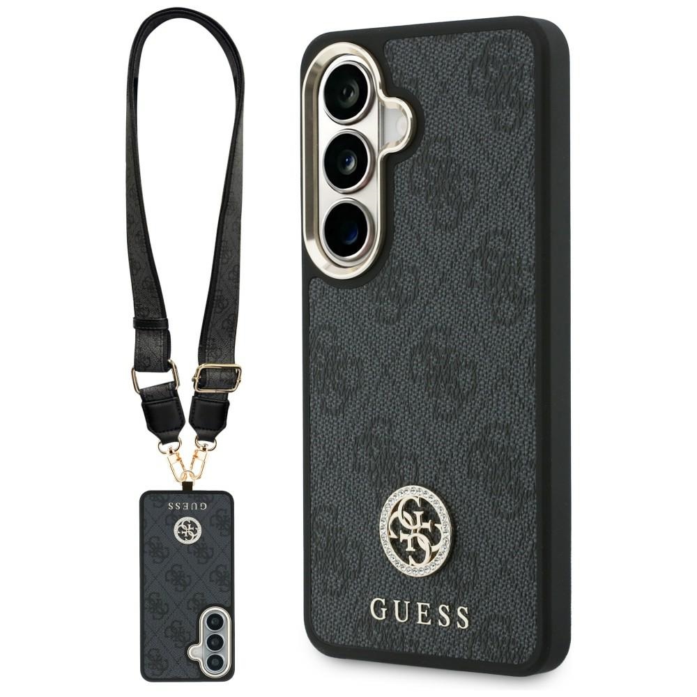 Guess fodral 4G Big Rhinestone Triangle Strap MagSafe för Samsung Galaxy S26 svart