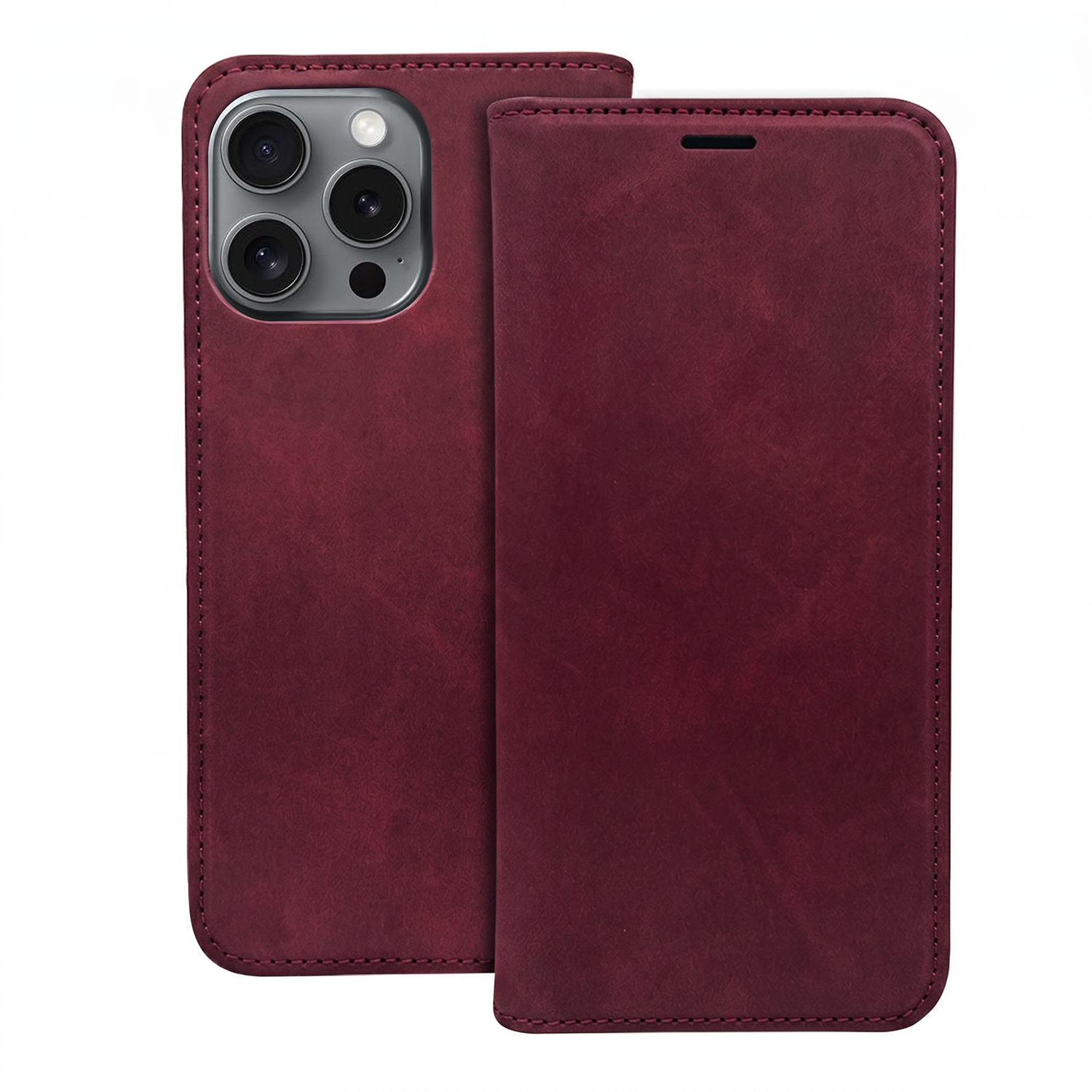 Smart Suede fodral för Xiaomi Redmi 17 4G / 17 5G EU maroon