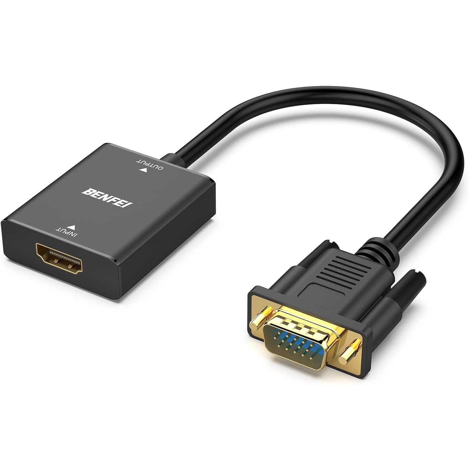 BENFEI adapter HDMI to VGA unidirectional with audio jack 3 5mm svart