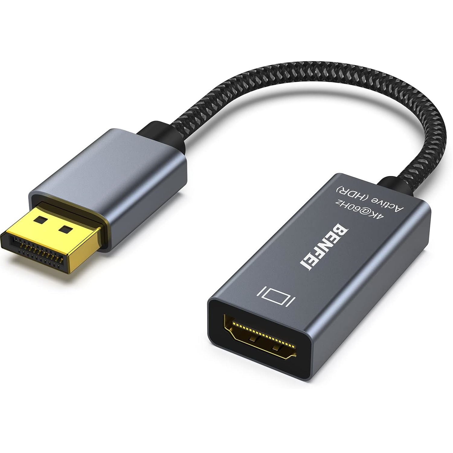 BENFEI adapter active DisplayPort to HDMI 4K 60Hz grå